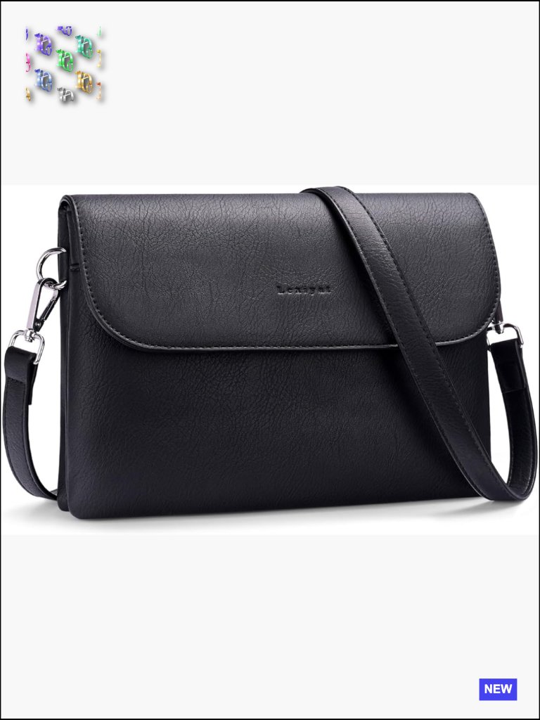 Vegan Leather Crossbody Bag Rfid Blocking Travel Purse Adjustable Straps